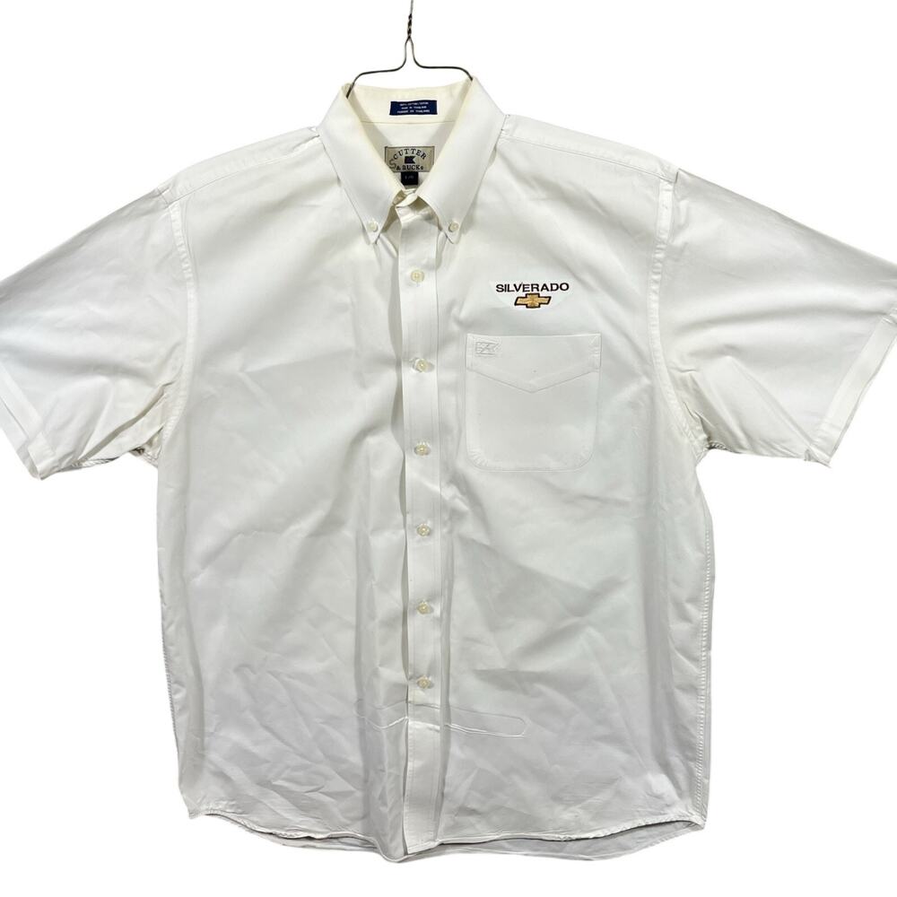 1990’s Cutter & Buck SILVERADO Crew Shirt / White /Men’s‎ Large / Short Sleeve